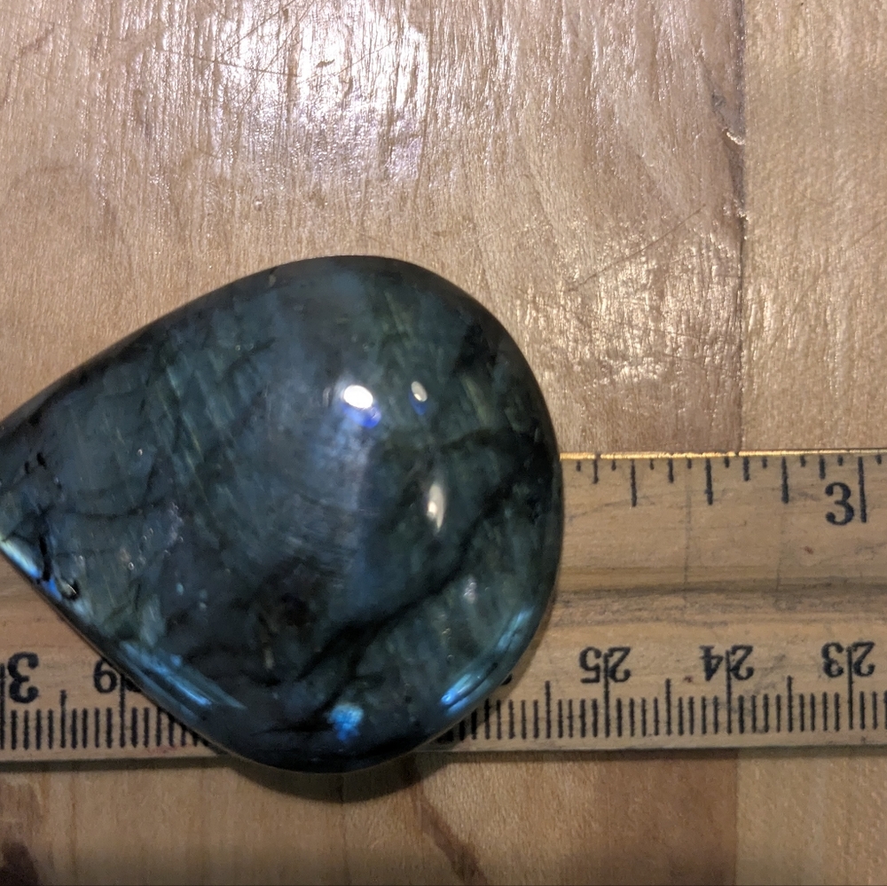 Large Labradorite Teardrop Gemstone Cabachon - Picture 5 of 17